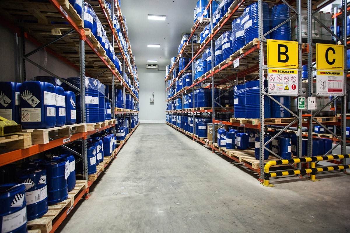 Aviation MRO chemical supply storage